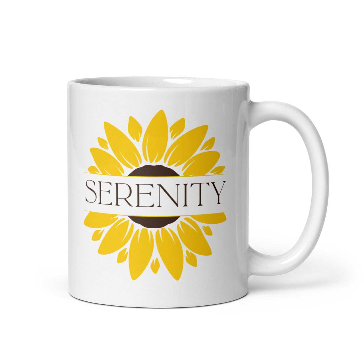 Serenity Sunflower White Mug