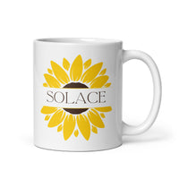 Thumbnail for Solace Sunflower: A Bloom of Comfort White Mug