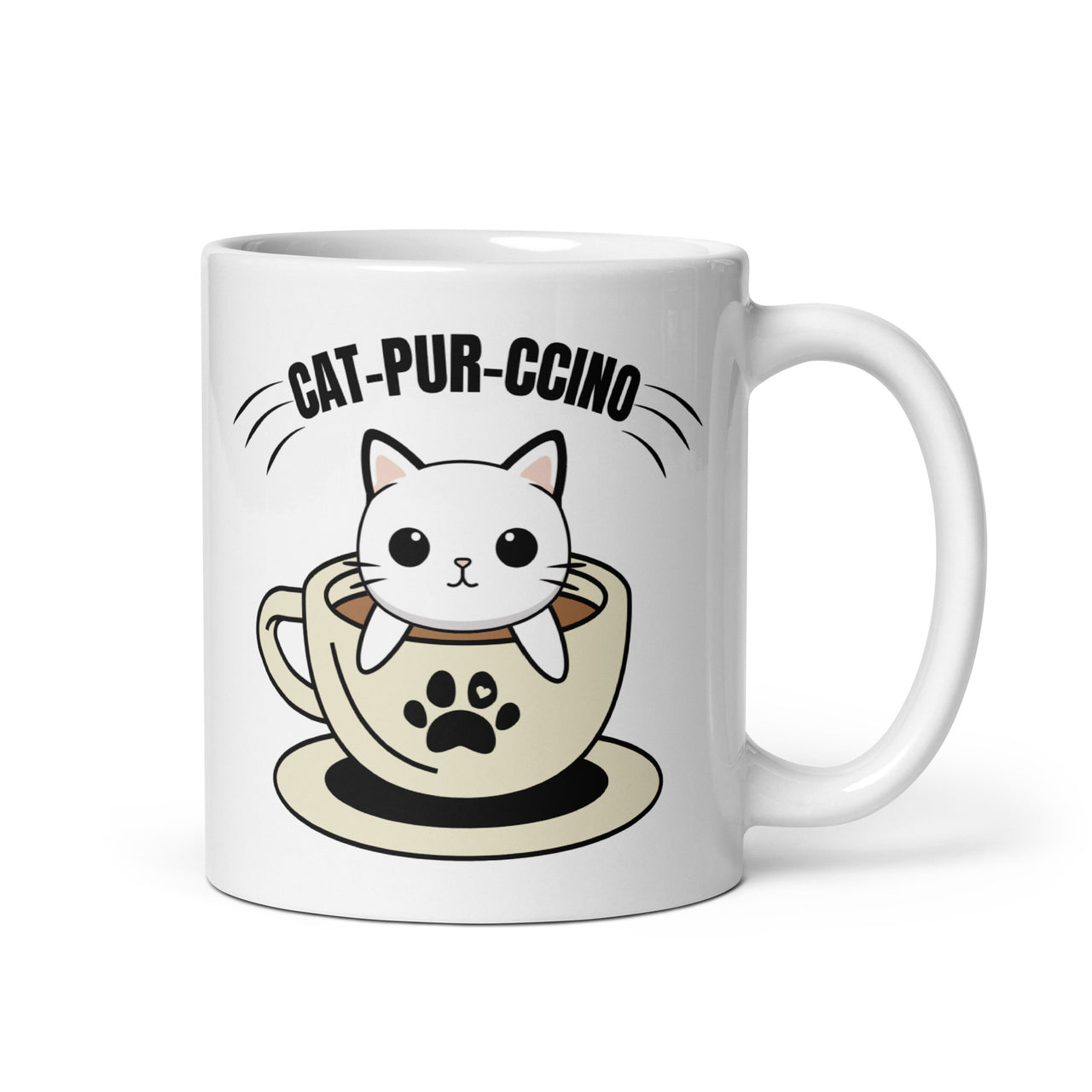 Cat-Pur-Ccino The Purrfect Blend White Mug