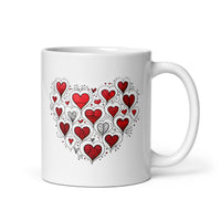 Hearts within Heart: Unfold Love White Mug