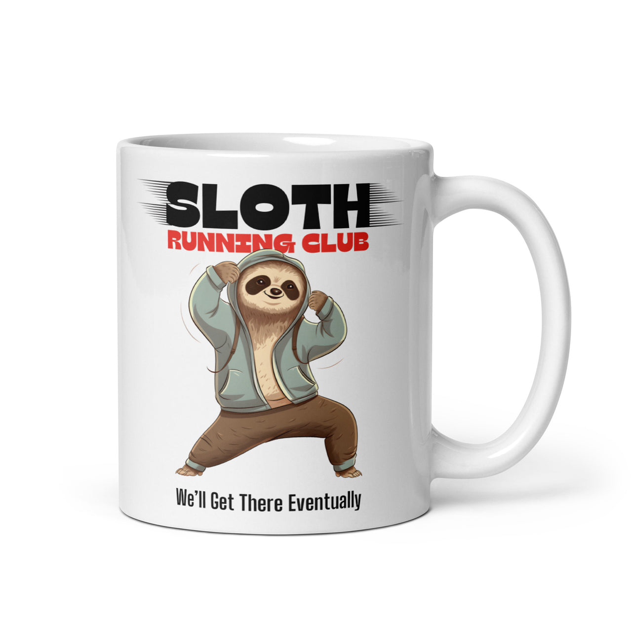 Sloth Running Club: Eventually White Mug