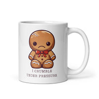 Thumbnail for Crumble with Pressure: Sad Gingerbread White Mug