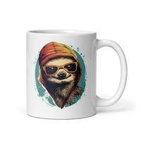 Thumbnail for Chill Sloth: Hoodie & Shades Edition White Mug