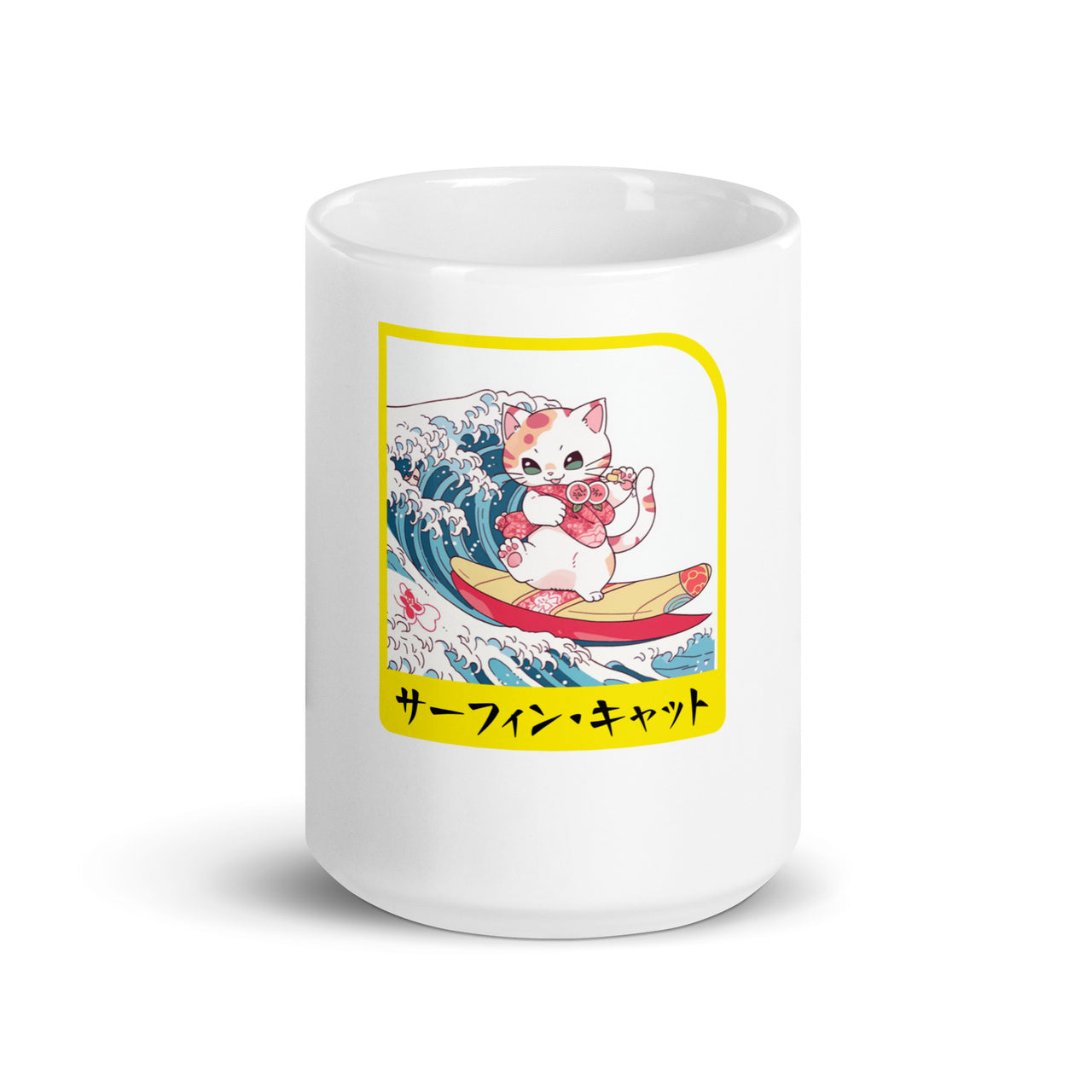Hang Ten Kitty - Surfing Cat in Japanese