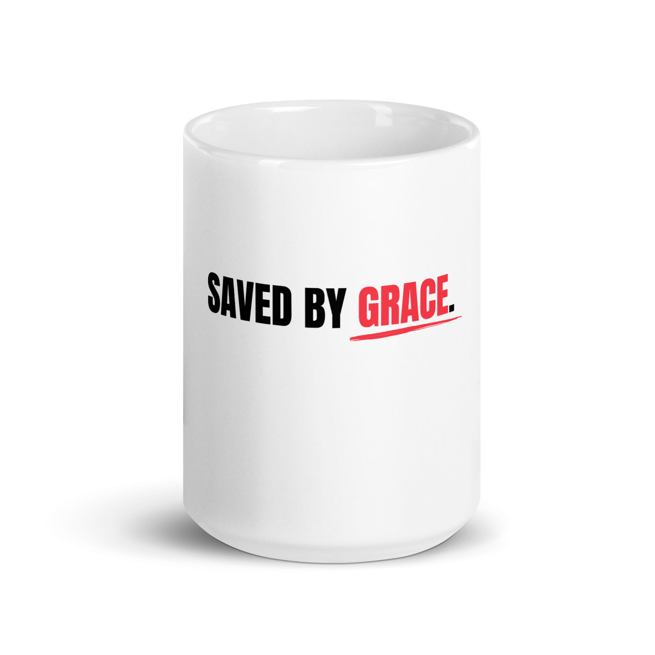 Saved by Grace Christian Faith White Mug