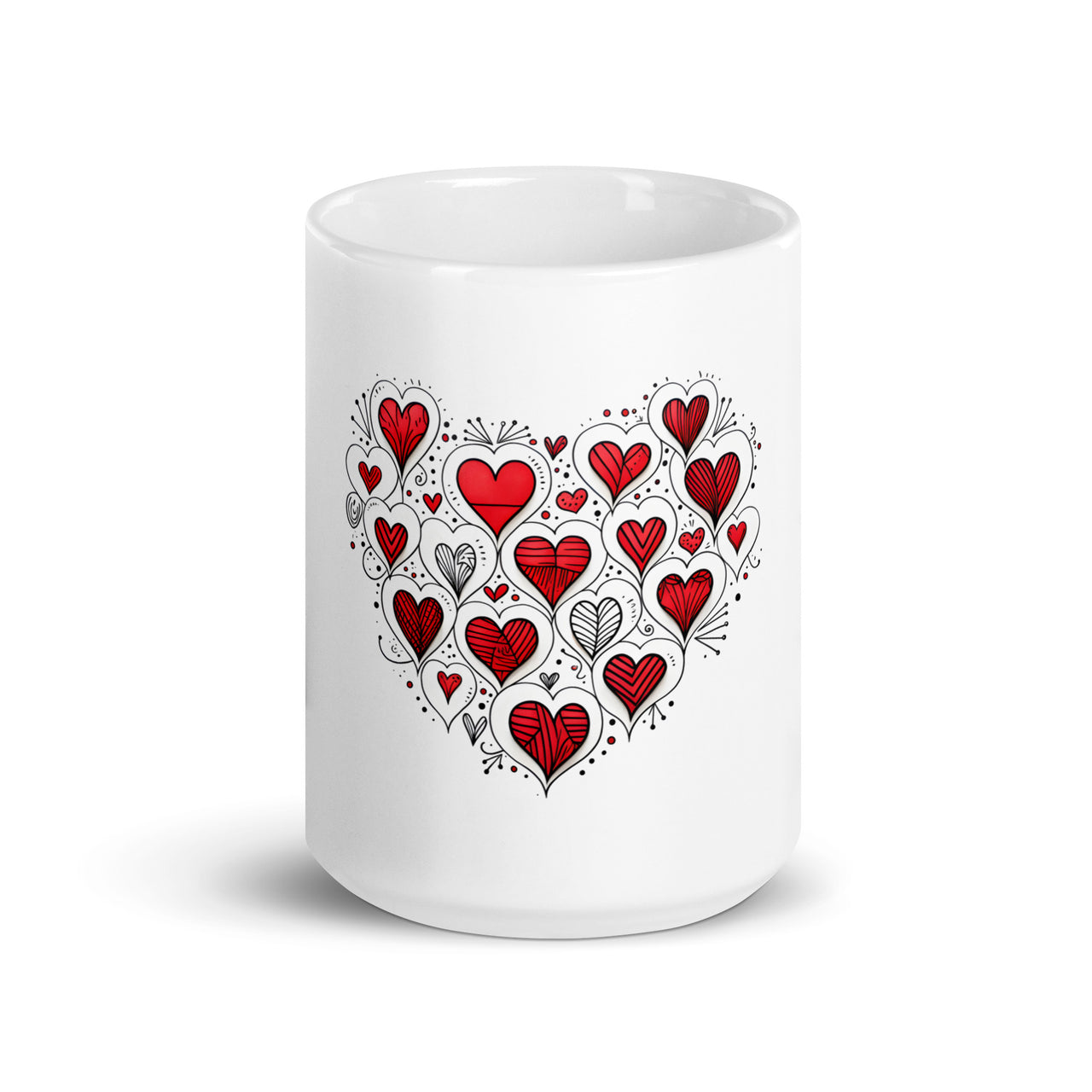 Hearts within Heart: Unfold Love White Mug