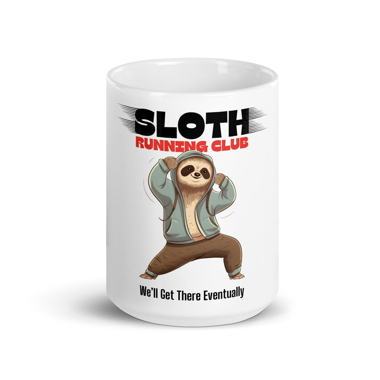 Sloth Running Club: Eventually White Mug
