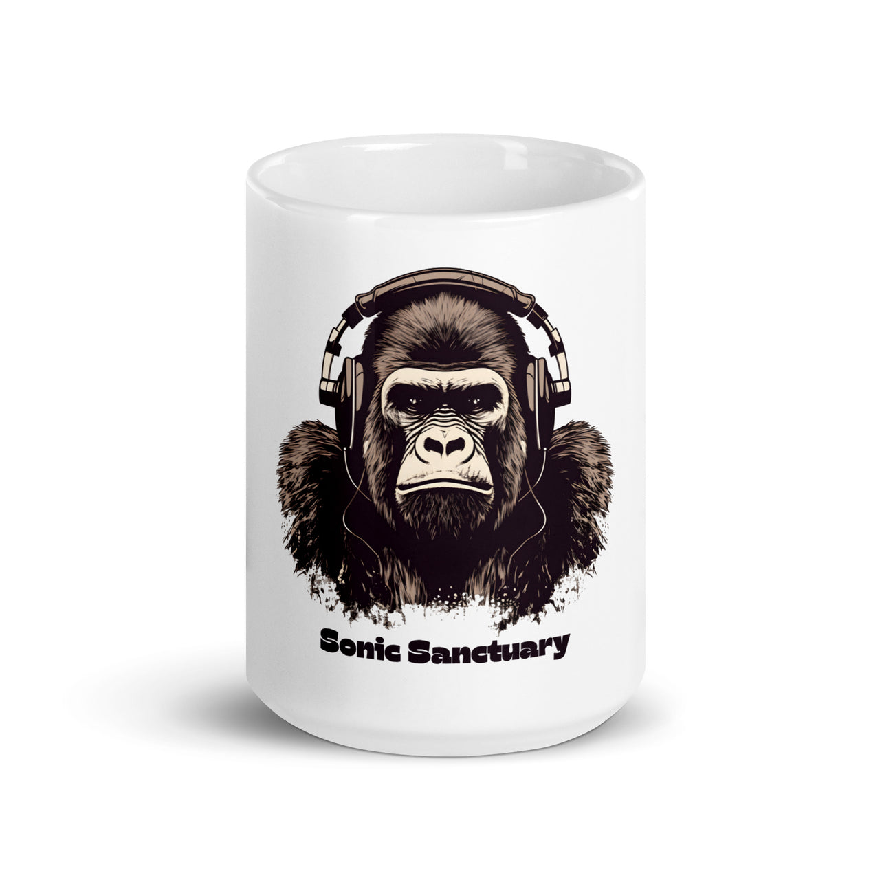 Sonic Sanctuary: Gorilla Headphones White Mug