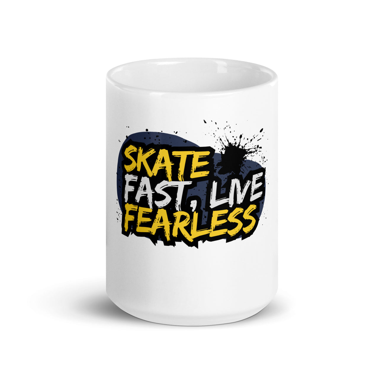 Skate Fast, Live Fearless: Street Art White Mug