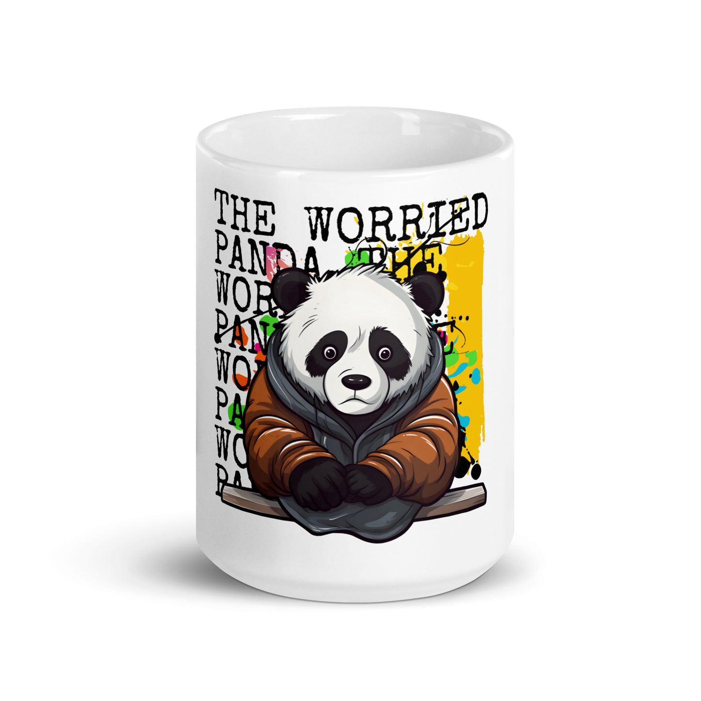 The Worried Panda: Cuteness with Edge White Mug