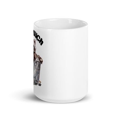 Raccoon Trashcan It's not Much White Mug