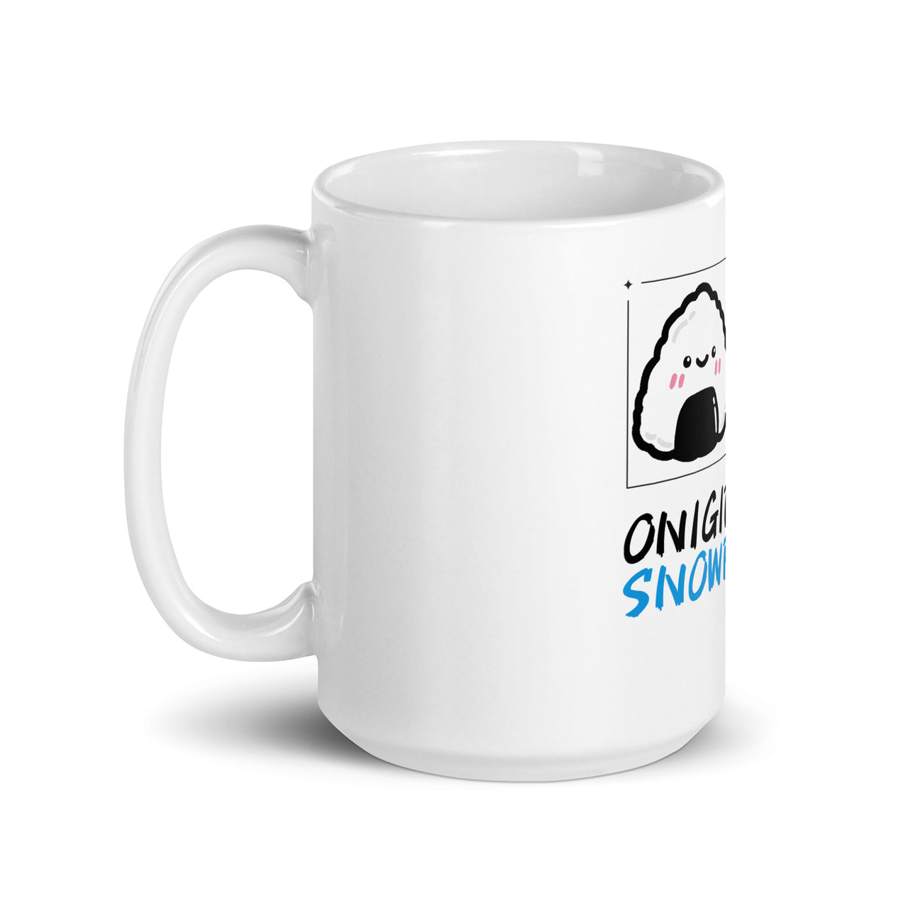 Onigiri and Snowflakes for the Holidays White Mug