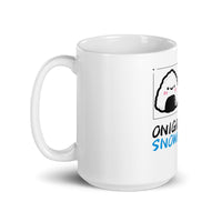 Onigiri and Snowflakes for the Holidays White Mug