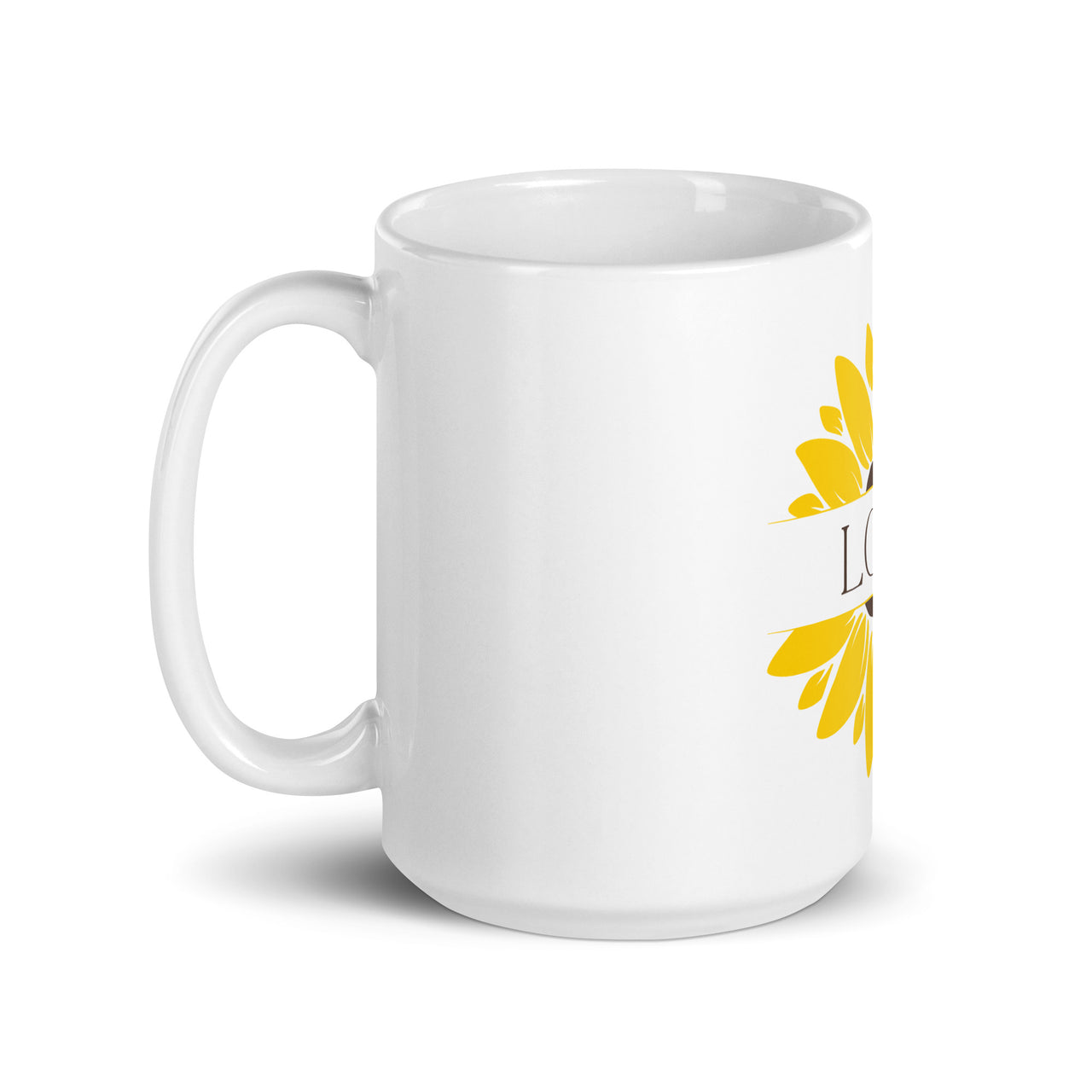 Sunflower Love: Illuminate Your Space White Mug