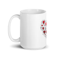 Hearts within Heart: Unfold Love White Mug