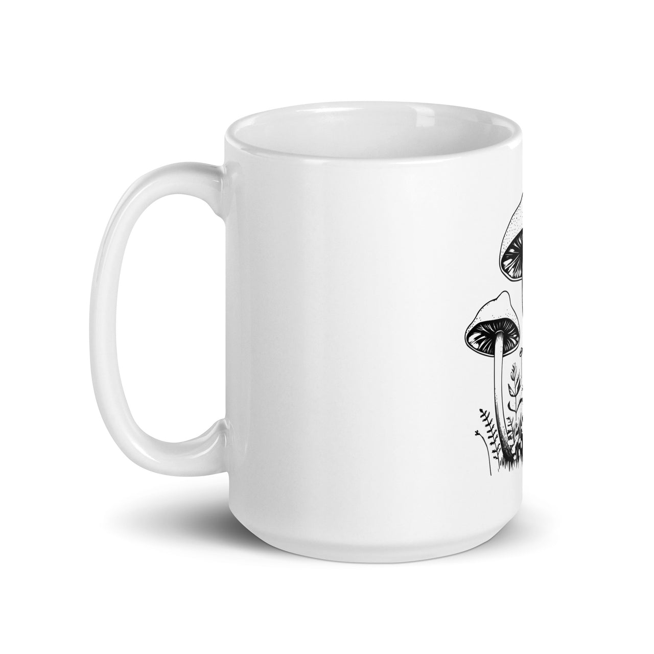 Chic Mushroom Art White Mug