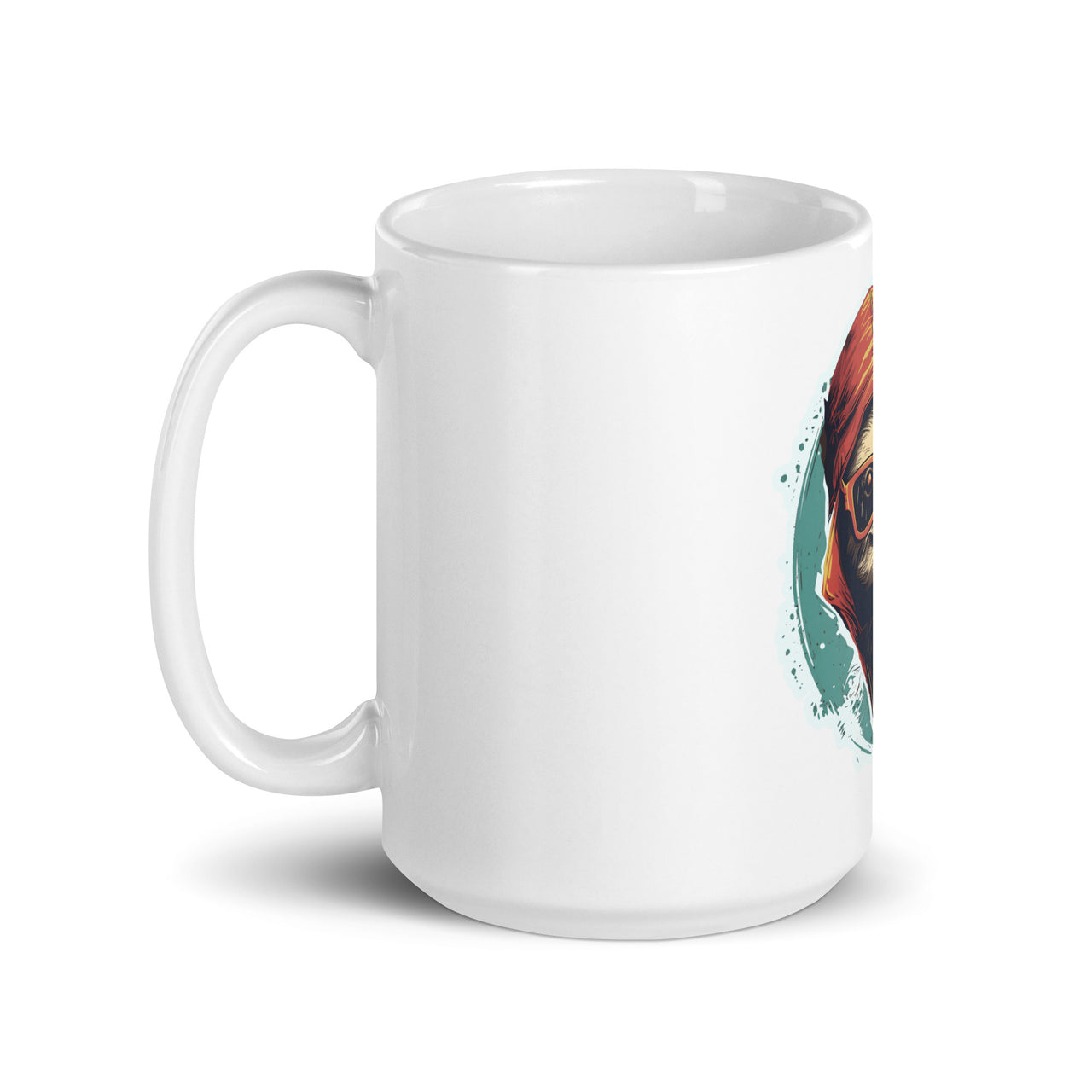 Chill Sloth: Hoodie & Shades Edition White Mug