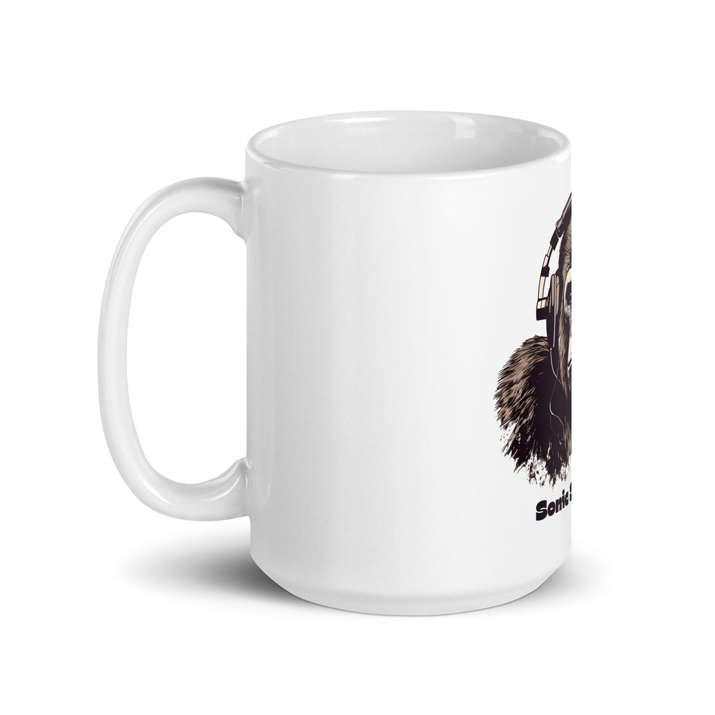 Sonic Sanctuary: Gorilla Headphones White Mug