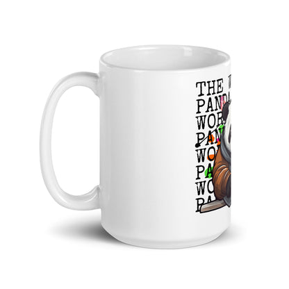 The Worried Panda: Cuteness with Edge White Mug