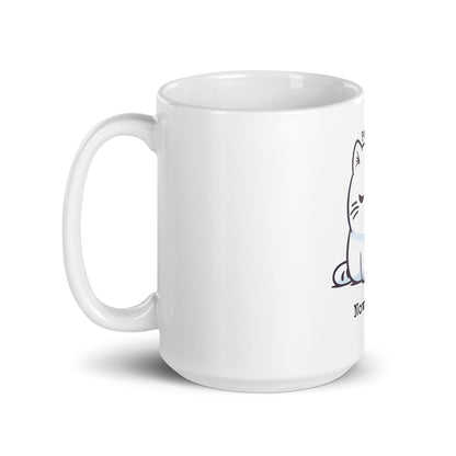 Fickle Feline: Pet Me, Now Stop Cat White Mug