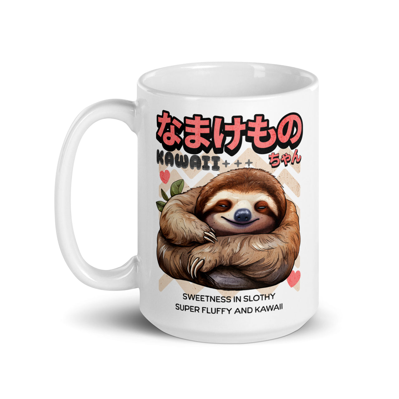 Kawaii Sloth: Namakemono Chill White Mug