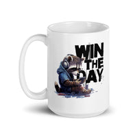 Thumbnail for Gaming Raccoon: Win the Day White Mug