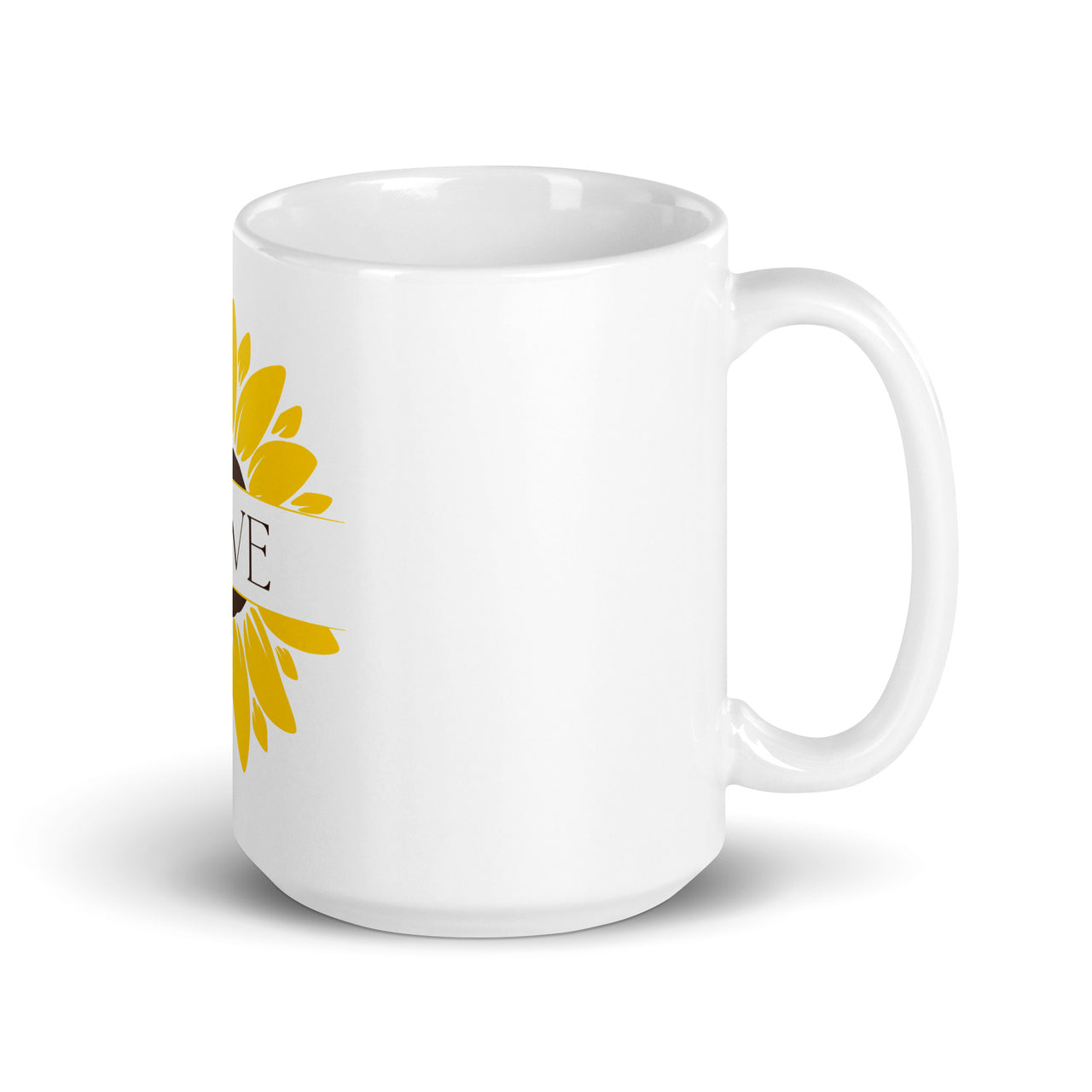 Sunflower Love: Illuminate Your Space White Mug