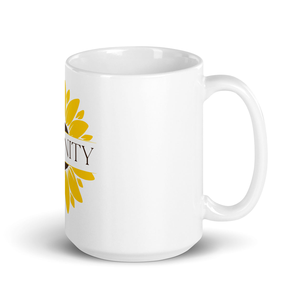 Serenity Sunflower White Mug