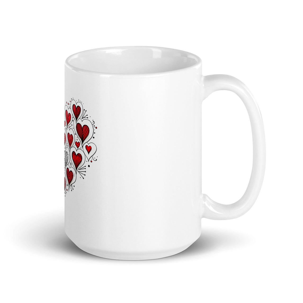 Hearts within Heart: Unfold Love White Mug