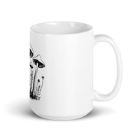 Thumbnail for Chic Mushroom Art White Mug