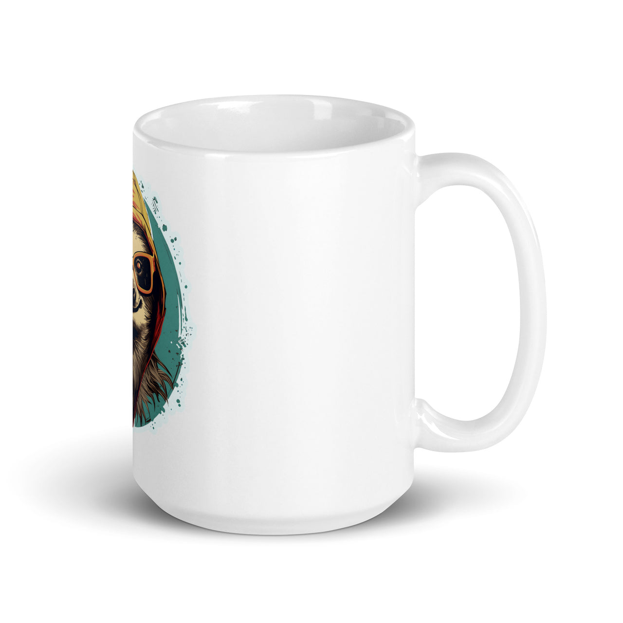 Chill Sloth: Hoodie & Shades Edition White Mug