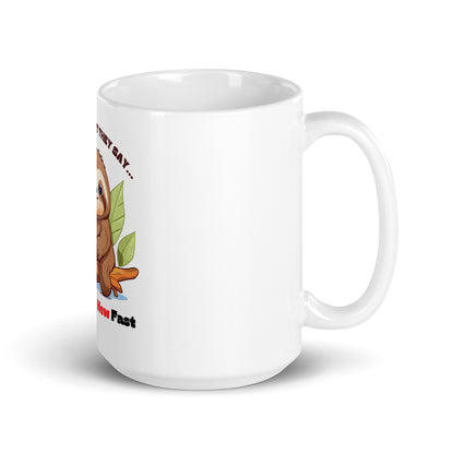 Slow is the New Fast Sloth White Mug