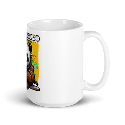 The Worried Panda: Cuteness with Edge White Mug