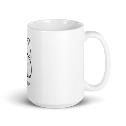 Fickle Feline: Pet Me, Now Stop Cat White Mug
