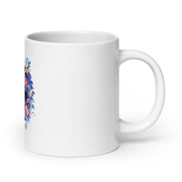 Thumbnail for Kawaii Anime Mouse in Colorful Flowers White Mug