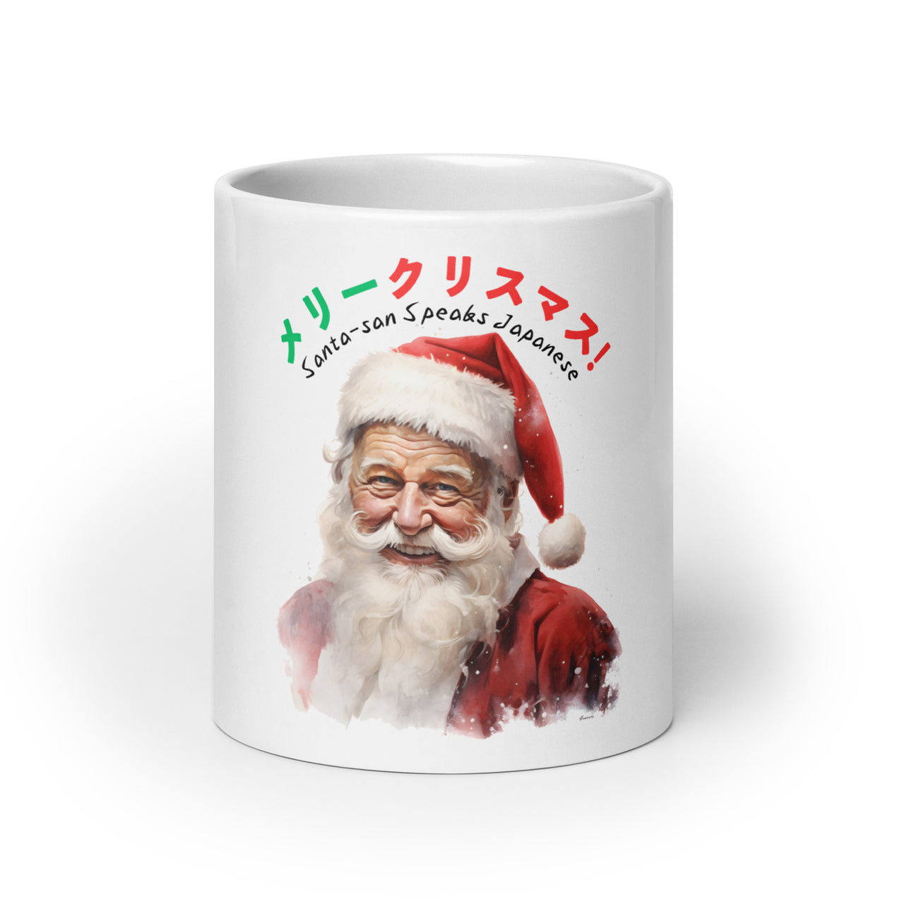 Santa-san Speaks Japanese White Mug
