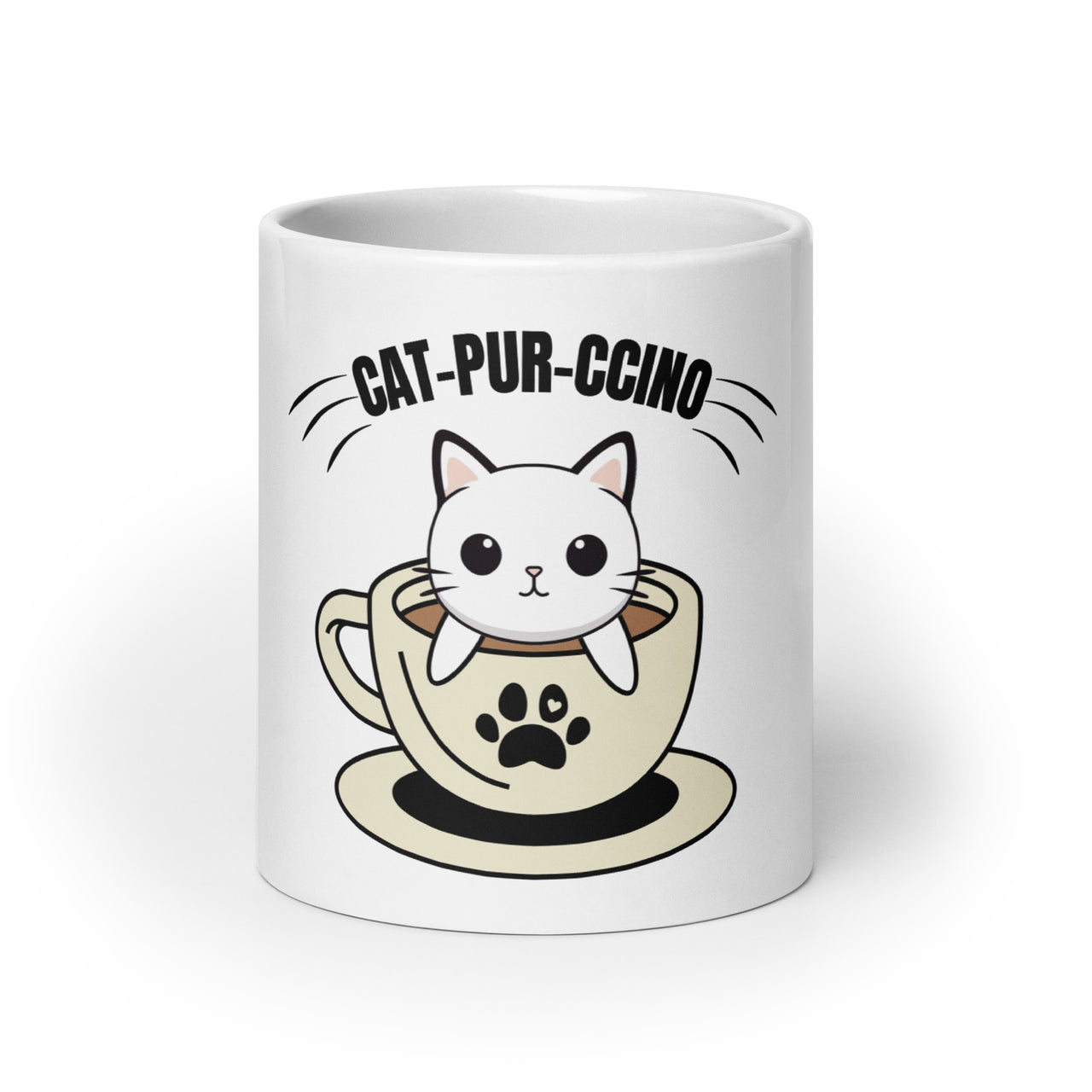 Cat-Pur-Ccino The Purrfect Blend White Mug