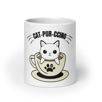 Thumbnail for Cat-Pur-Ccino The Purrfect Blend White Mug