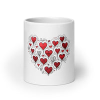 Hearts within Heart: Unfold Love White Mug