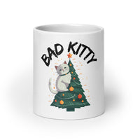 Thumbnail for Bad Cat Kitty Christmas Chaos White Mug