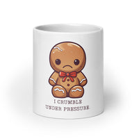 Thumbnail for Crumble with Pressure: Sad Gingerbread White Mug