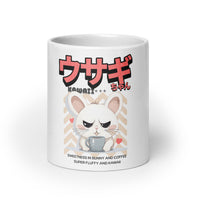 Thumbnail for Usagi Chan Kawaii Cute Bunny and Coffee White Mug