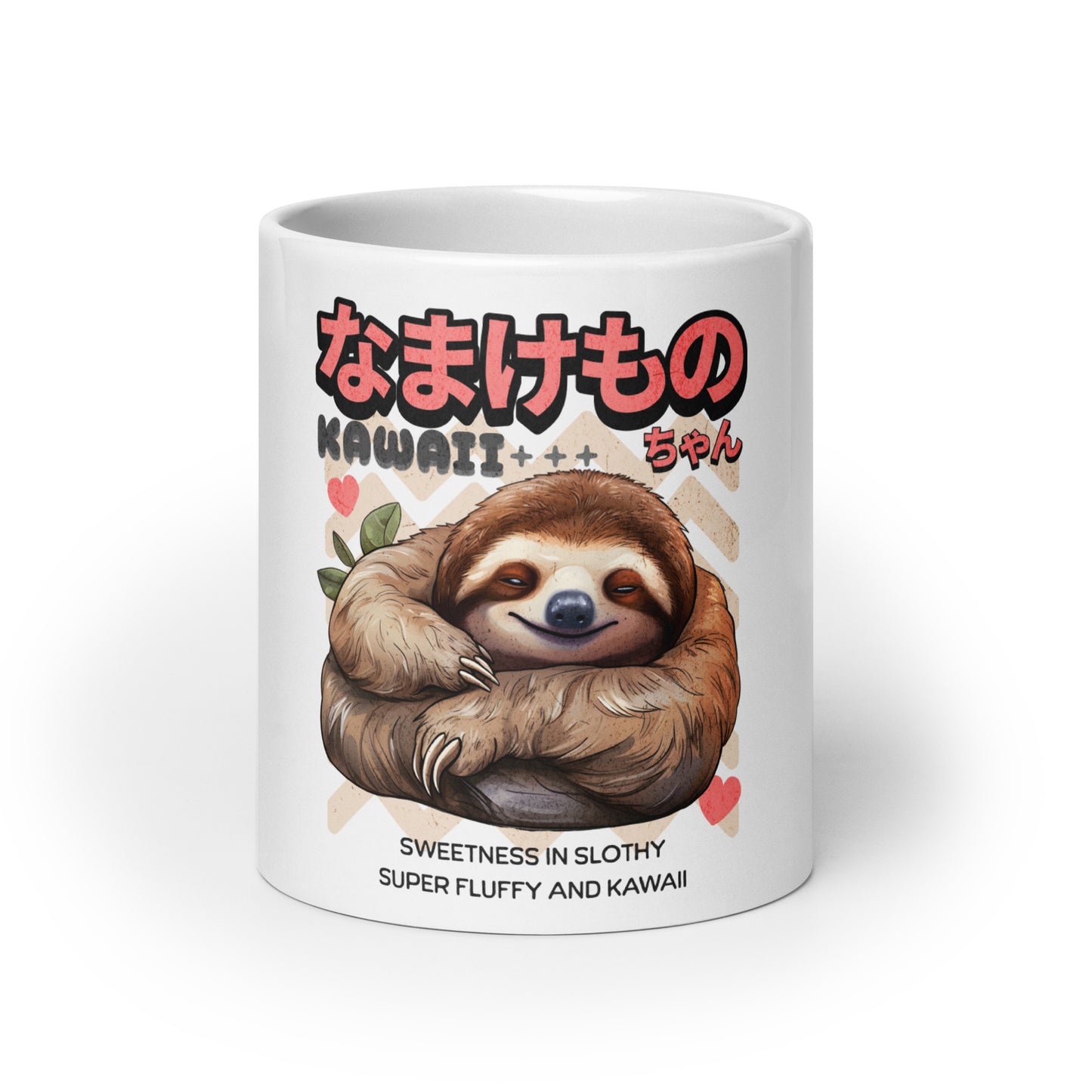 Kawaii Sloth: Namakemono Chill White Mug