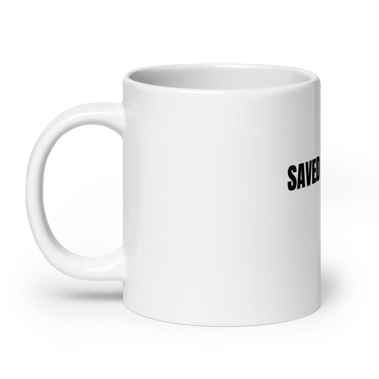 Saved by Grace Christian Faith White Mug