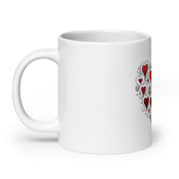 Hearts within Heart: Unfold Love White Mug