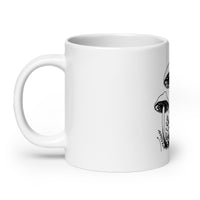 Thumbnail for Chic Mushroom Art White Mug
