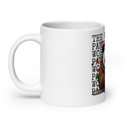The Worried Panda: Cuteness with Edge White Mug