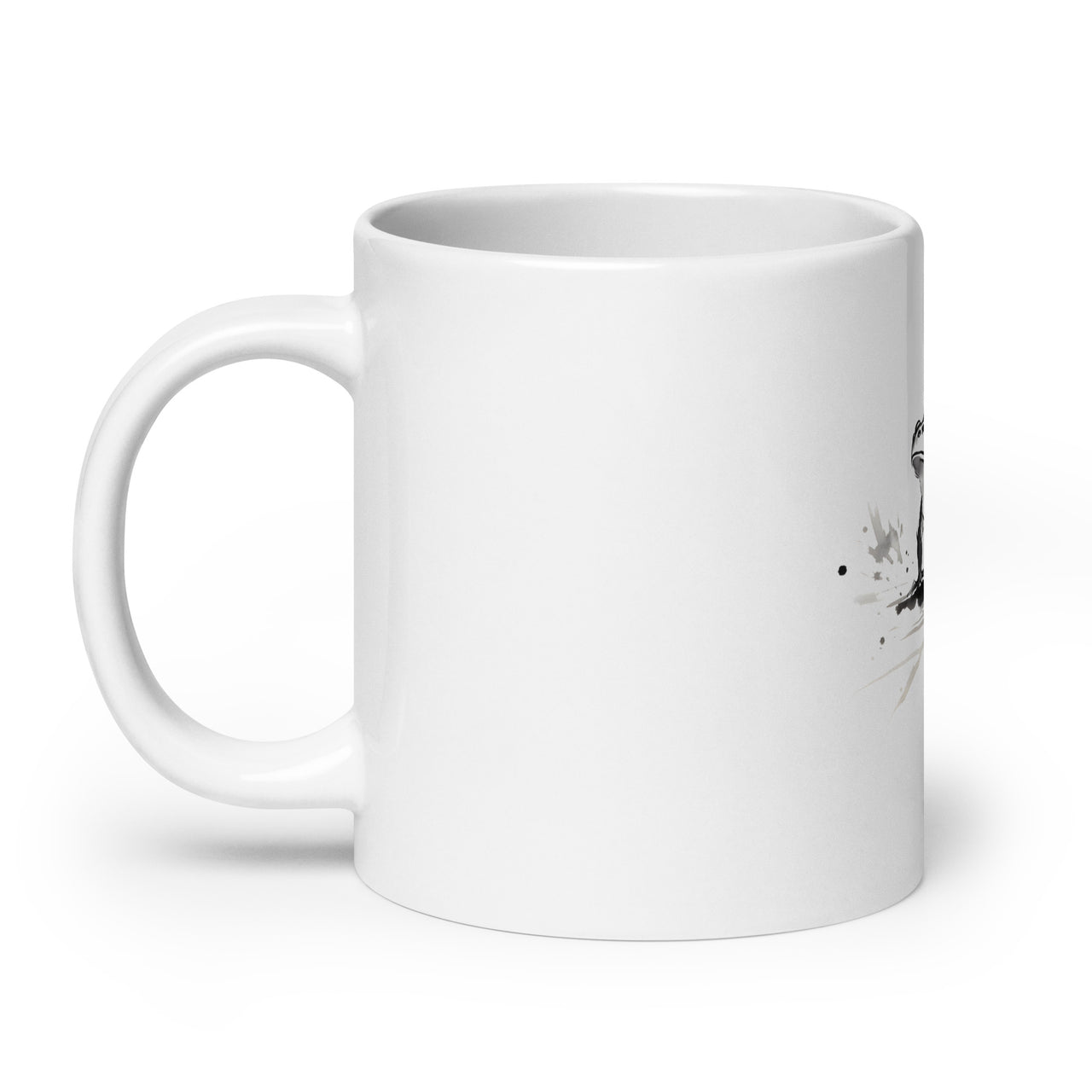 Frog Sumi-e: Basho's Poetic Leap White Mug