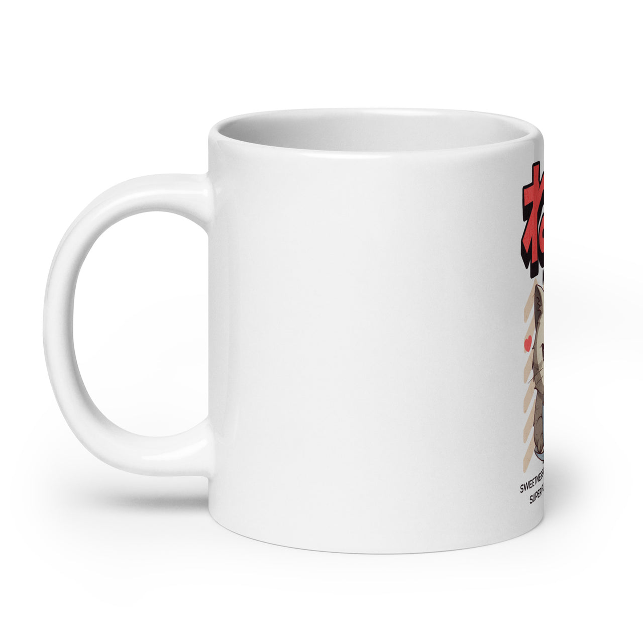 Neko Coffee: Angry but Kawaii White Mug