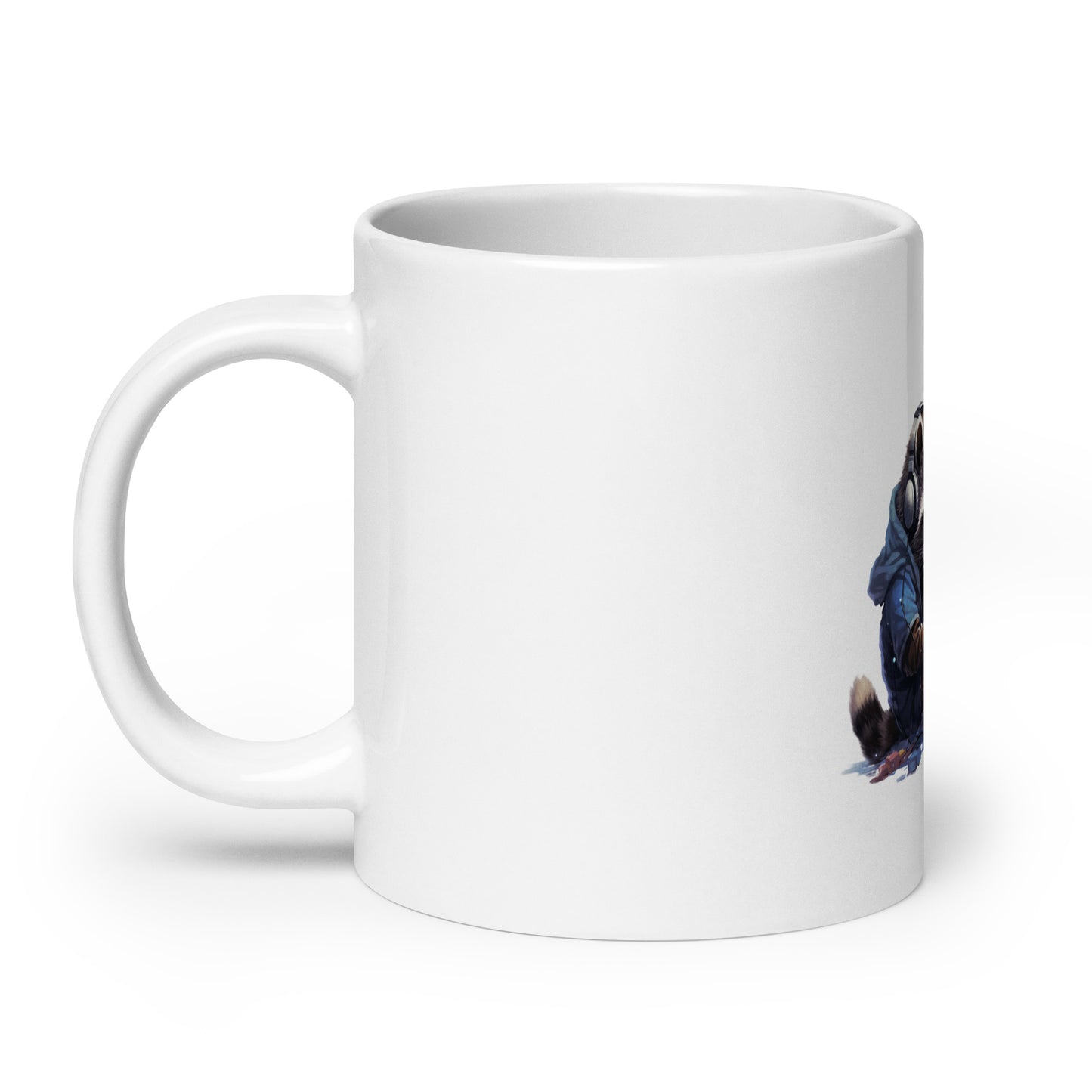 Gaming Raccoon: Win the Day White Mug